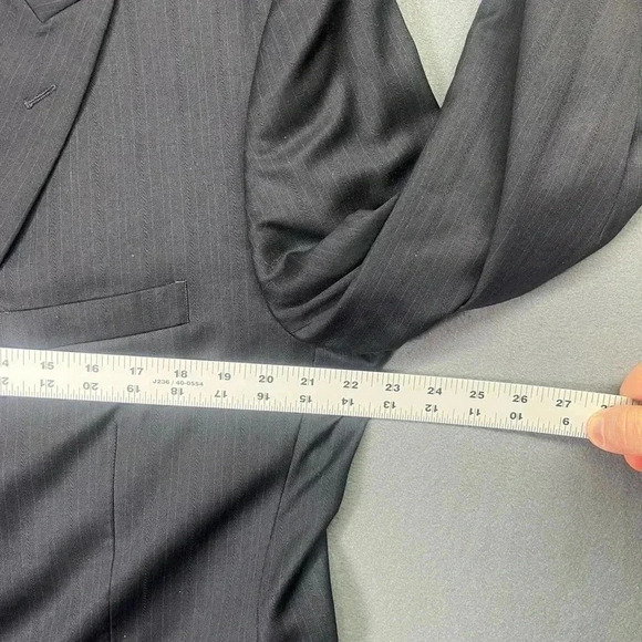 Perry Ellis Portfolio Blazer Sports Coat Men’s 44S Dark Navy 100% Wool Casual - Picture 5 of 8